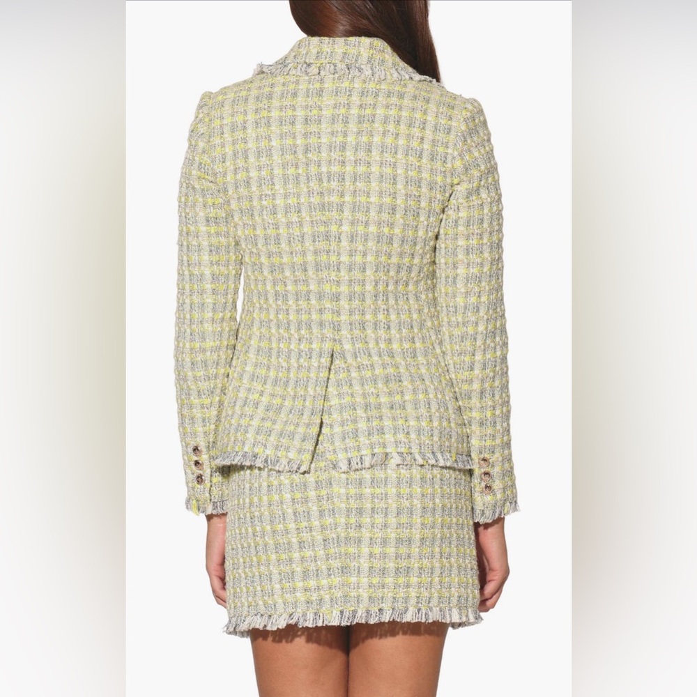 NWT ❤️ Walter Baker Malibu Yellow Tweed Damon Blazer - MSRP $298 - Picture 2 of 7